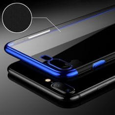 Elegance maska za Apple iPhone 11 Pro, silikonski, ultra tanka, prozirna sa plavim rubom