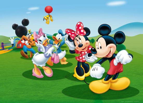 AG Design fototapeta Mickey Mouse pleše s prijateljima, 160 x 110 cm, 4 komada