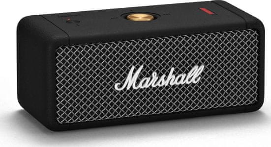 Prijenosan elegantan retro zvučnik Marshall Emberton BT Bluetooth Power 20 W stereo zvučni pojačivač razreda D Punjenje USB-C, više od 20 h Doseg signala 10 m Ugrađena multifunkcijska tipka Mala masa, mala veličina Brzo punjenje, u 20 min. do 5 h rada Otpornost na vodu ipx7 super zvuk