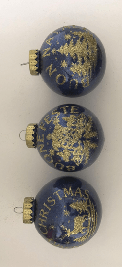 DUE ESSE set božićne kuglice, plava, Ø 8 cm, 6 komada