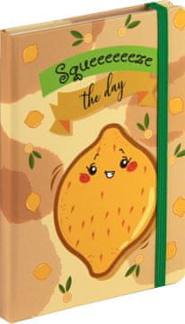 nb grafo Notes - bilježnica A5 crte tvrde korice, 96 listova, s gumicom, 0640.10, Voće limun