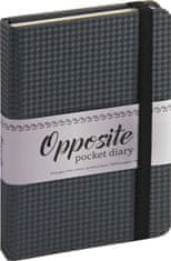 nb grafo Notes - bilježnica A5 crte tvrde korice, 96 listova, s gumicom, 0605,18, Opposite tamno siva