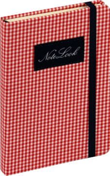 noteLook Notes - bilježnica A6 crte tvrde korice, 100 listova, s elastičnom trakom, 78959, Notelook crvena