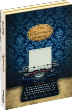 noteLook Notes - bilježnica A6 tvrde korice, 128 različitih listova, 79819, Retro pisaća mašina