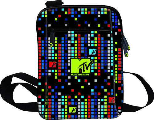 MTV torba, 18 x 25 x 2 cm, na rame, višebojna