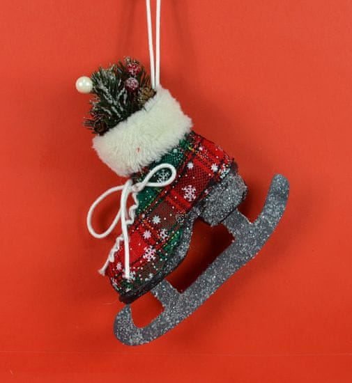 DUE ESSE božićni ukras od tkanine 1- klizaljke, 17 cm