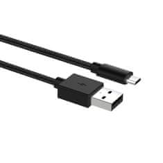 Ewent kabel USB-A u Micro-B, 1 m, pleteni, crni