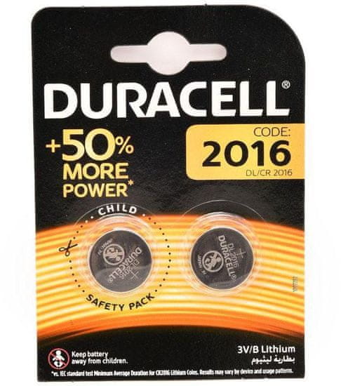 Duracell DL/CR 2016 3V/B baterija, litij