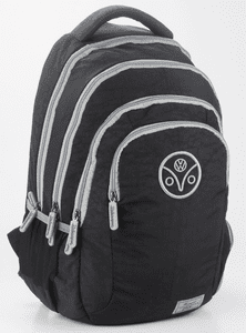  VW školski ruksak, 48 x 36 x 6 cm, crni 