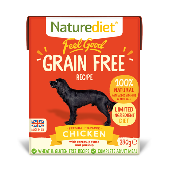 Naturediet Feel Good Grain Free Chicken pseća hrana, 390 g