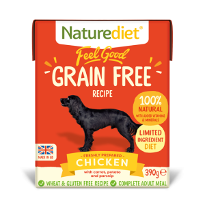 NatureDiet Feel Good Grain Free Chicken pasja hrana, 390 g