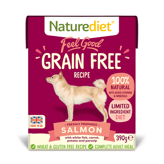 Naturediet Feel Good Grain Free Salmon pseća hrana, 390 g