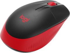 Logitech M190 Wireless miš, crvena