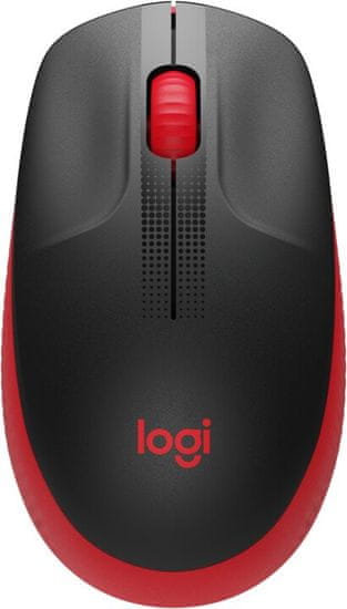 Logitech M190 Wireless miš, crvena