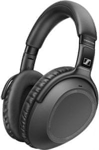 vrhunske putničke slušalice Sennheiser PXC 550 Bluetooth 5.0 bežična tehnologija aac aptx aptx ll kontrola glasnoće izravno na slušalicama anc funkcija aktivno poništava buko, prikladne su za letove prijenosne slušalice dvije vrste mogućnosti smanjenja kabela audio kabelska veza sklopivi rad 30 h aac aptx aptx ll pristup glasovnim pomoćnicima udobna robusna konstrukcija vrhunski zvuk putem kućišta funkcija automatsko prebacivanje pametne kontrole pauze putem aplikacije trostruki set mikrofona za poništavanje buke za jasne hands-free pozive