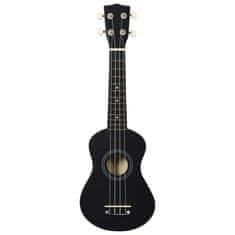 Vidaxl Set dječjeg ukulelea Soprano s torbom crni 21