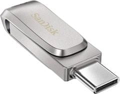 SanDisk Ultra Dual Luxe USB C i USB memorijski stick, 1 TB, srebrni