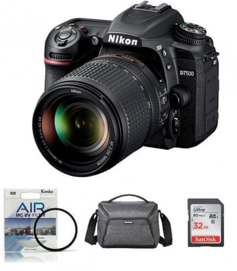 Nikon fotoaparat D-7500 kit 18-140VR + Fatbox 32GB + UV filter