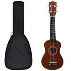 Vidaxl Set ukulelea Soprano s futrolom za djecu Natural 21