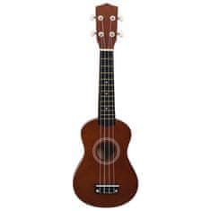 Vidaxl Set ukulelea Soprano s futrolom za djecu Natural 21