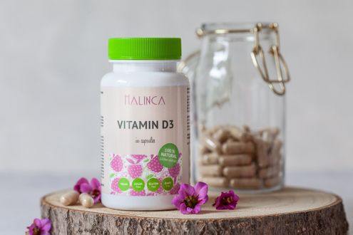 Malinca vitamin D3, 60 kapsula
