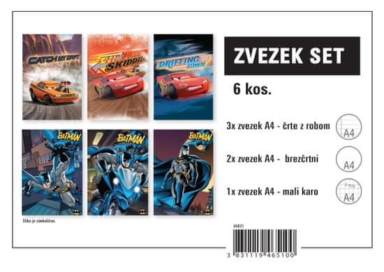 Street Assortimento bilježnica, A4, za dječake, 6 komada