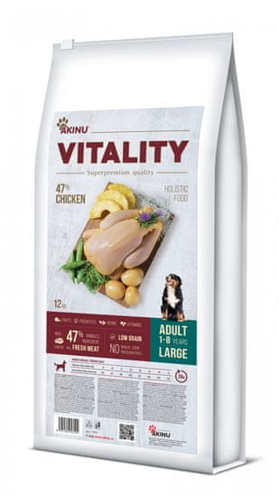 Akinu hrana za pse VITALITY dog adult large chicken, 12 kg