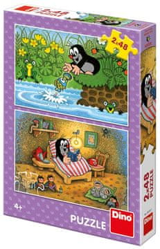 DINO Krtek i biser slagalica, 2x 48 dijelova