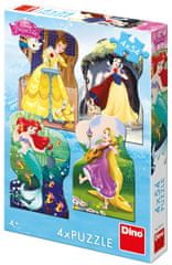 DINO Disney princeze i prijatelji slagalica, 4x 54 komada