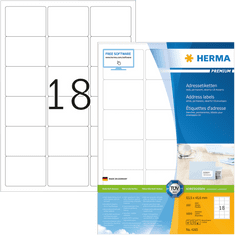 Herma Superprint 4265 naljepnice, A4, 63,5 x 46,6 mm, bijele, 100 kom