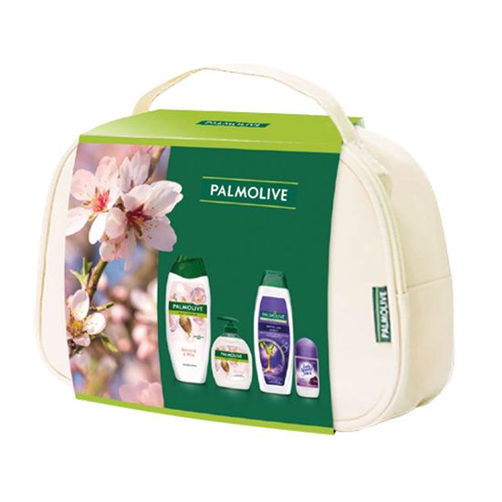 Palmolive Naturals Almond poklon set, Cee Xmas'20, 4 komada + kozmetička torbica