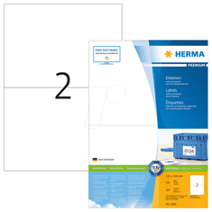 Herma Superprint 4282 naljepnice, A4, 210 x 148 mm, bijele, 100 kom
