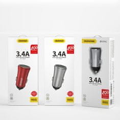 DUDAO R6S auto punjač 2x USB 3.4A, siva
