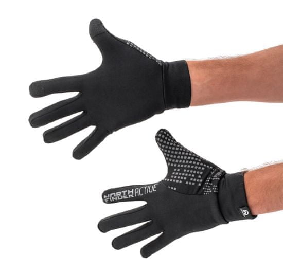 Northfinder Dihen rukavice za trčanje, unisex, crne