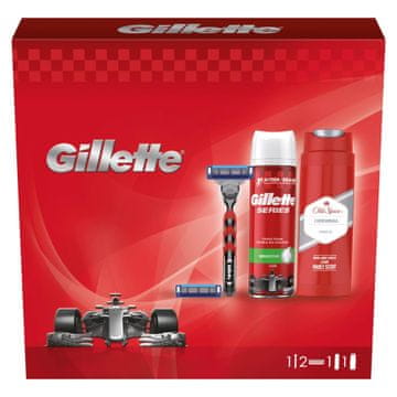 Gillette poklon komplet Mach3 Turbo brivnik + 1 glava brijača + pjena za brijanje + gel za tuširanje