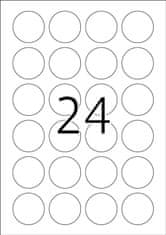 Herma Movables® 4476 naljepnice A4, okrugle, 40 mm, bijele