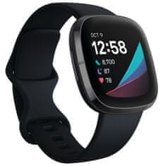 Fitbit fitnes sat Sense, Carbon/Graphite Stainless Steel