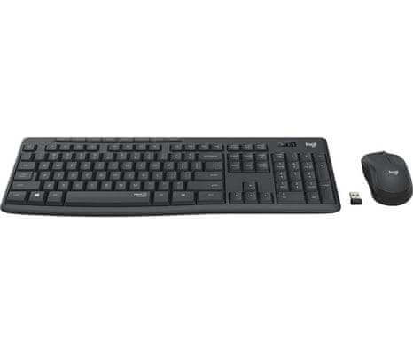 Logitech MK295 Silent Wireless Combo tipkovnica i miš, grafitna boja, HRV