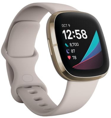 Fitbit Versa 3 pametni sat, kalorije, puls, tjelesna aktivnost, GPS, sport, analiza sna, glazbeni uređaj, vodootporan, dug život