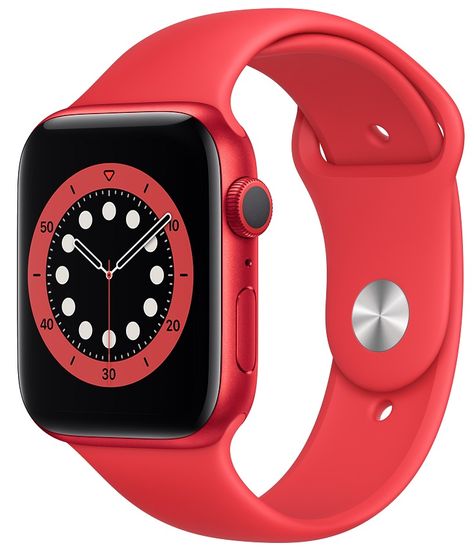 Apple Watch Series 6 pametni sat, 44 mm, crveno aluminijsko kućište s ružičastim remenom