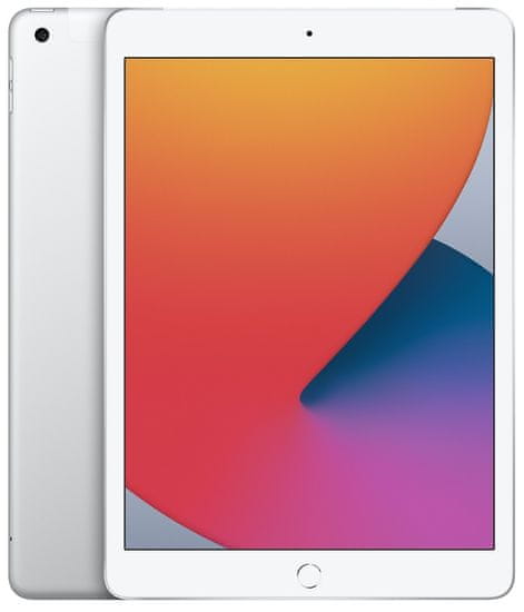 Apple iPad 8 tablet, Cellular, 128GB, Silver (MYMM2FD/A)