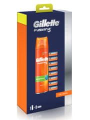 Gillette Fusion5 nastavci za brijanje, 8 komada + Fusion5 Ultra Sensitive 200 ml
