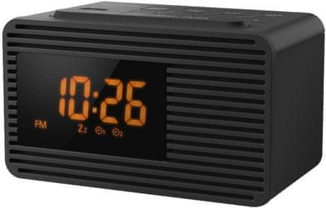 moderni radio sa satom panasonic RC-800EG-K usb punjenje odgoda dvostruki alarm 1w zvučnik veliko pozadinsko osvjetljenje lcd opcija zatamnjenja mreža FM tuner s automatskim podešavanjem 10 unaprijed postavljenih