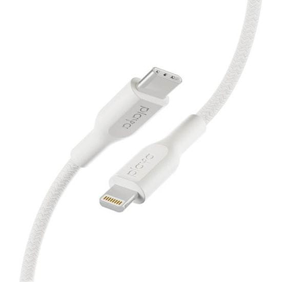 Belkin Playa Lightning to USB-C najlonski kabel, 1 m, bijele boje