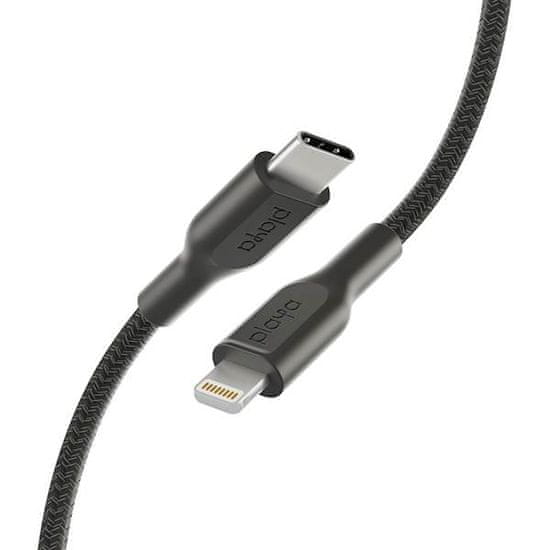 Belkin Playa Lightning na USB-C najlonski kabel, 1 m, crne boje