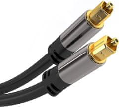 Toslink M/M optički kabel OD:6 mm, Gold design 0,5 m, kjtos6-05