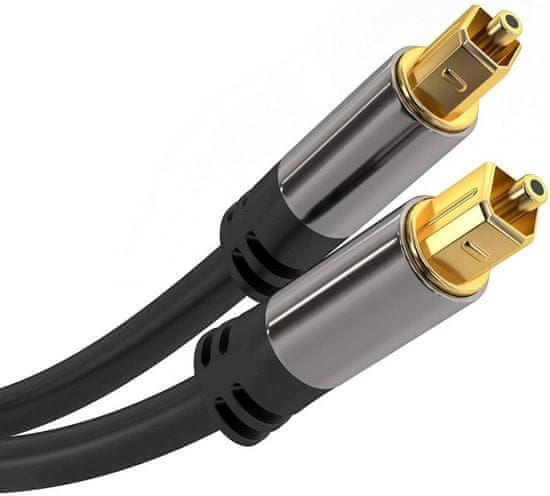 PremiumCord Toslink M/M optički kabel OD:6 mm, Gold design 0,5 m, kjtos6-05