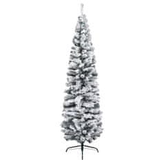 Vidaxl Tanko umjetno božićno drvce, zeleno, prekriveno snijegom, 180 cm, PVC