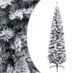 Vidaxl Tanko umjetno božićno drvce, zeleno, prekriveno snijegom, 180 cm, PVC