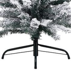 Vidaxl Tanko umjetno božićno drvce, zeleno, prekriveno snijegom, 180 cm, PVC